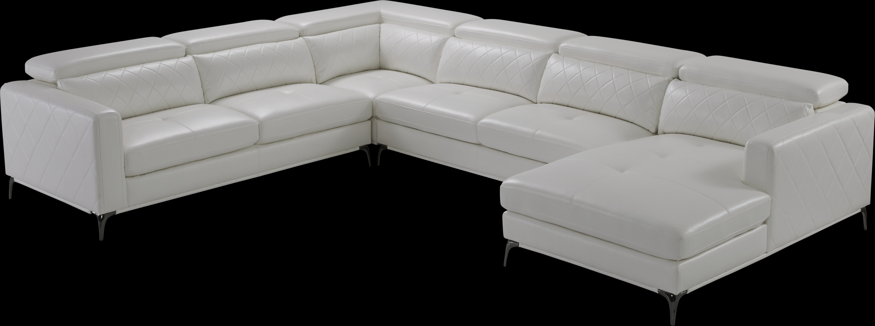 Via Sorrento White 4 Pc Sectional - Thumbnail - Image 2