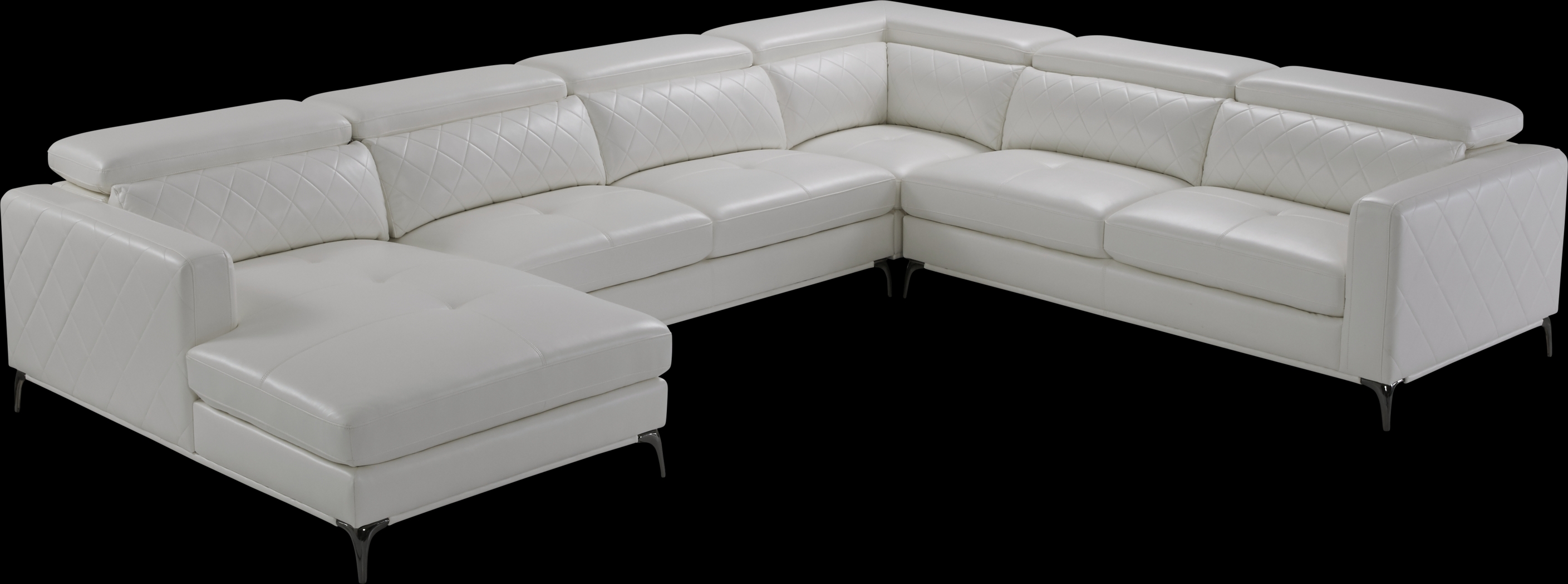 Via Sorrento White 4 Pc Sectional - Thumbnail - Image 2