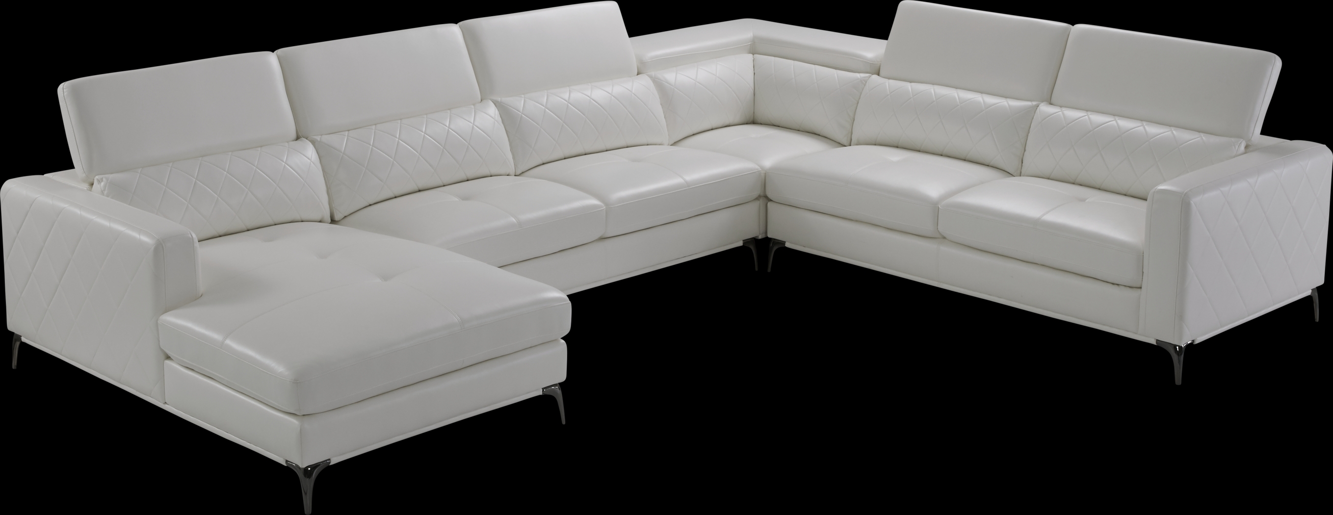 Via Sorrento White 4 Pc Sectional - Thumbnail - Image 3