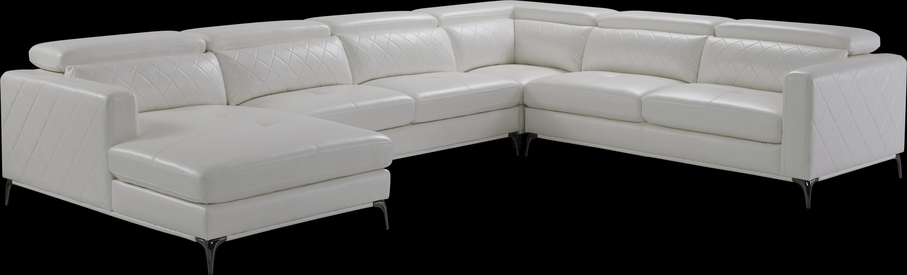 Via Sorrento White 4 Pc Sectional - Thumbnail - Image 1