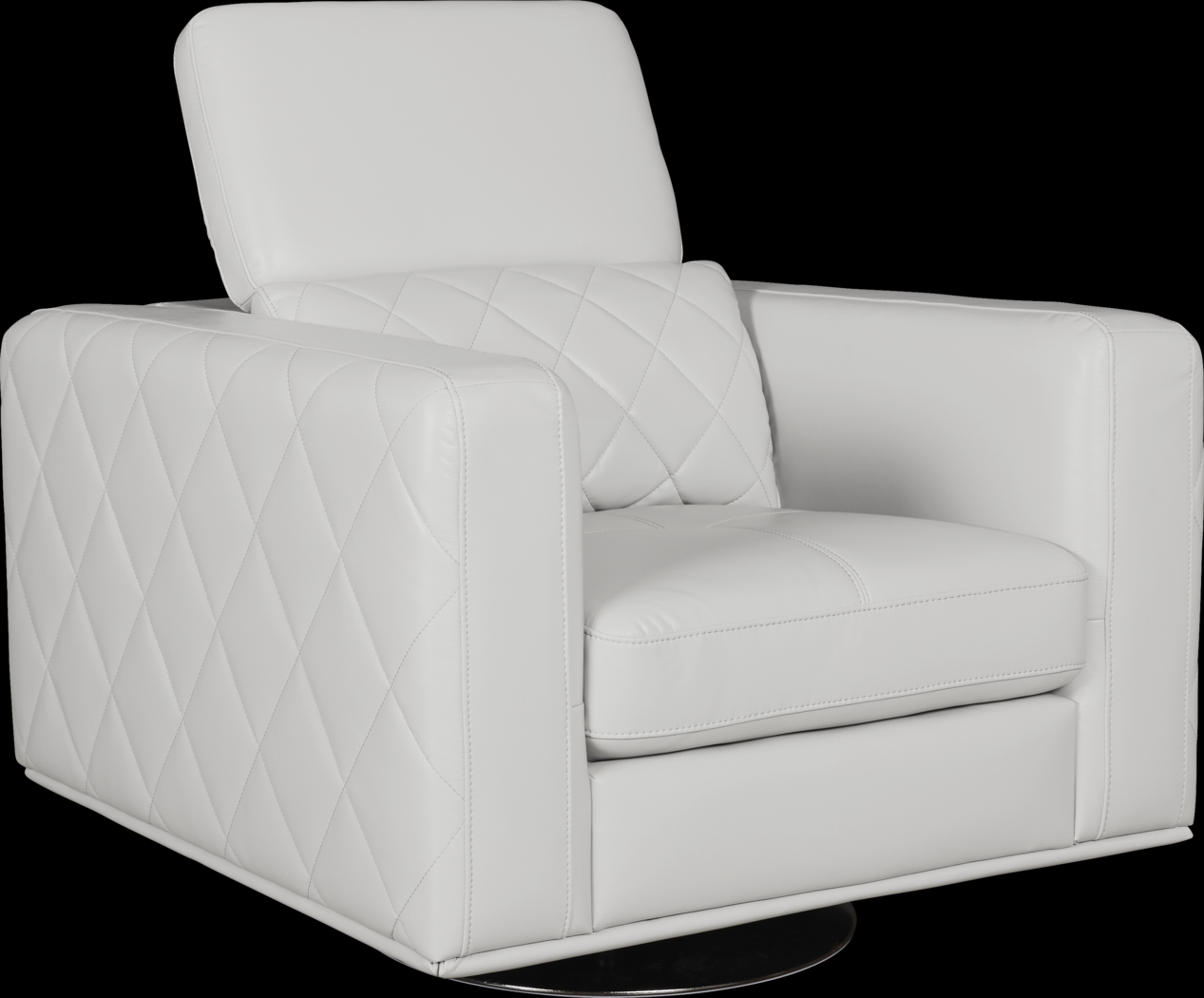Via Sorrento White Swivel Chair - Thumbnail - Image 1