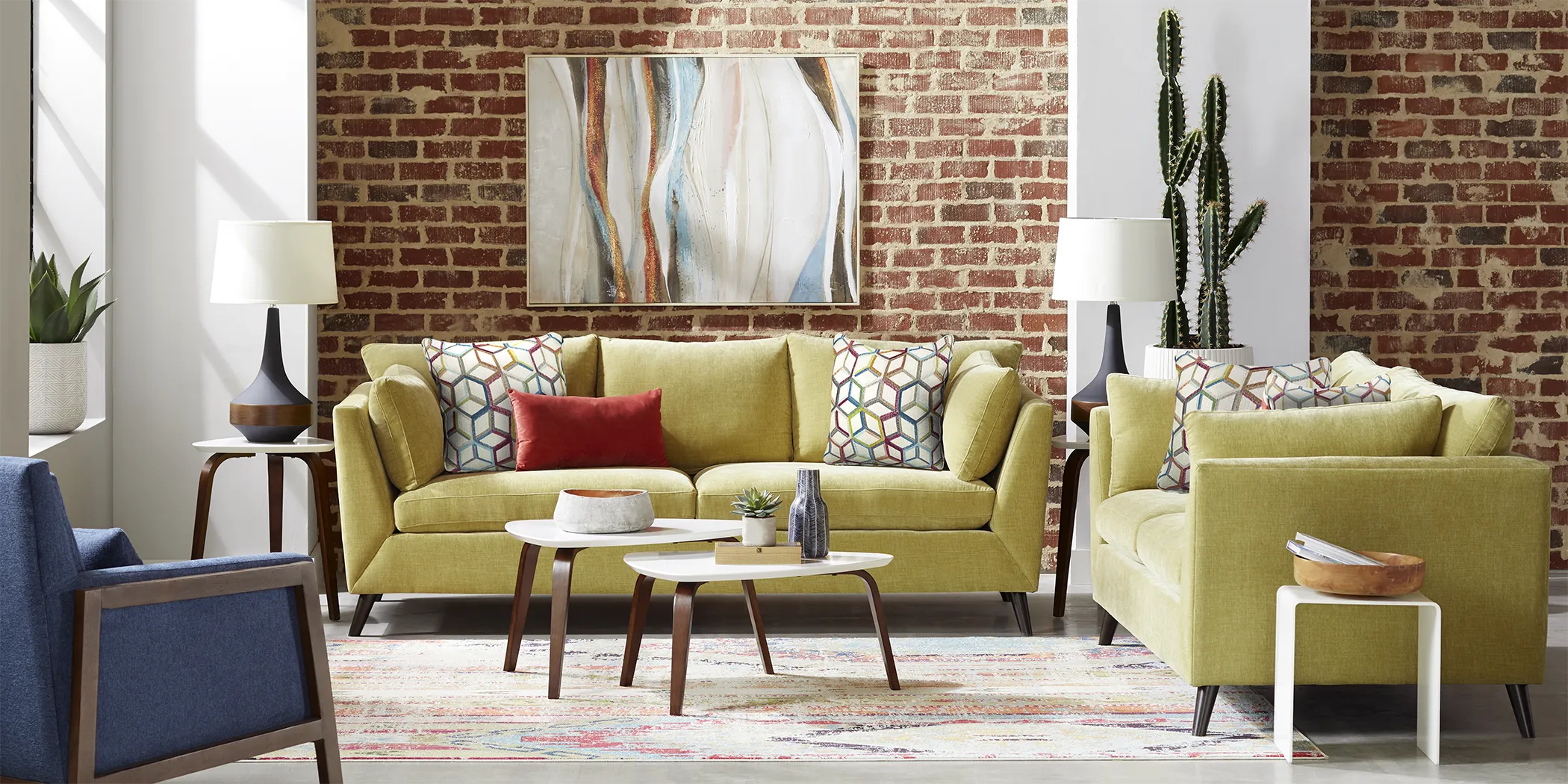 West Loft Citron 8 Pc Living Room - Thumbnail - Image 2