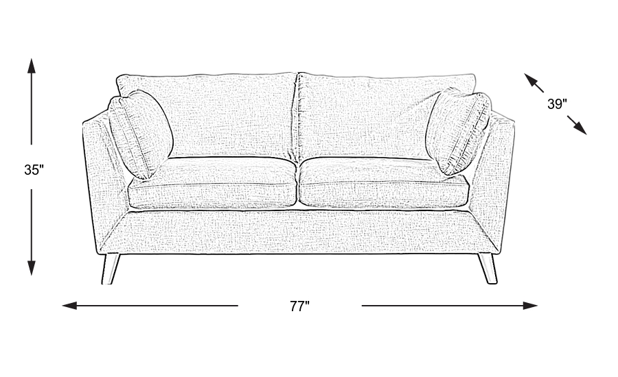 Dimension Image. Please refer to the Dimension Tab on this page for dimension details.