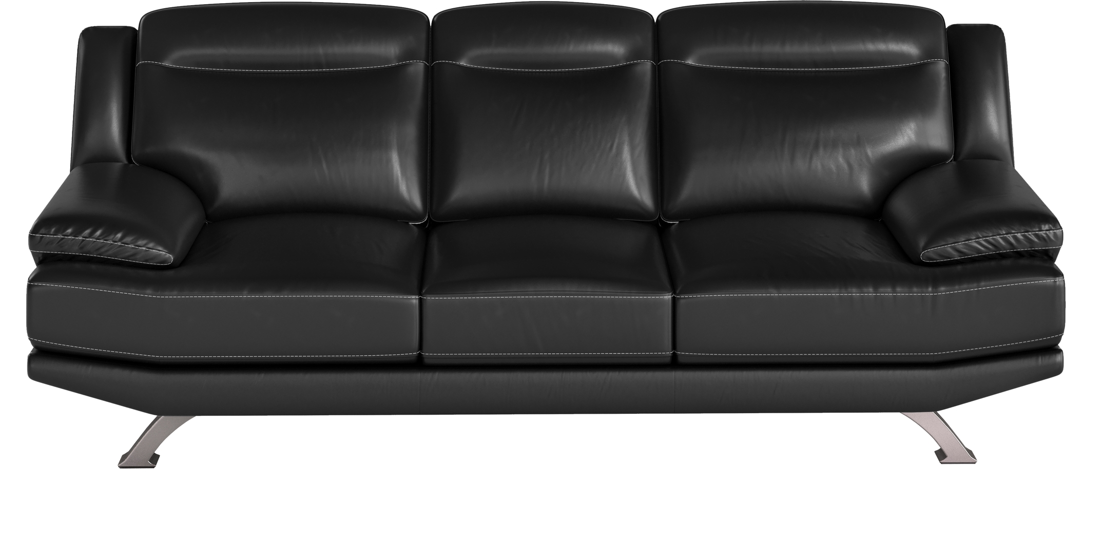 Zamora Black Leather 7 Pc Living Room - Thumbnail - Image 2