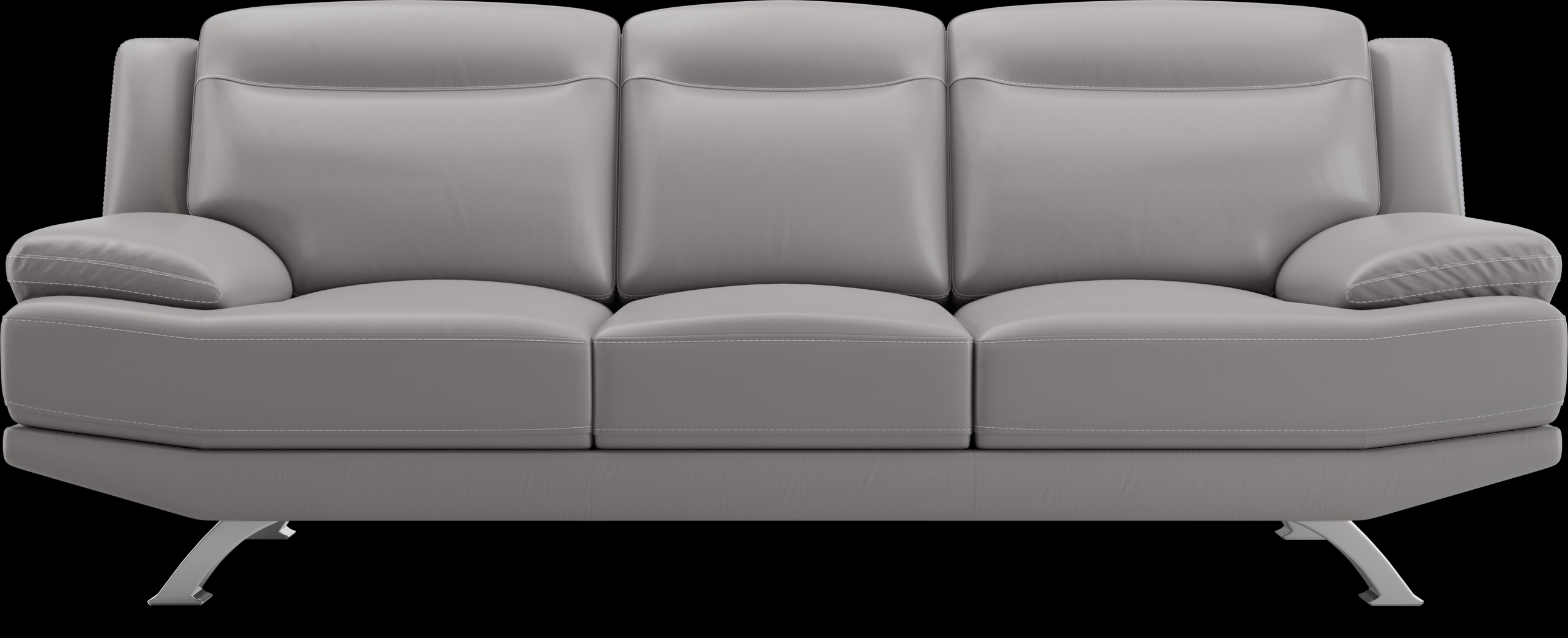 Zamora Gray Leather 5 Pc Living Room - Thumbnail - Image 2