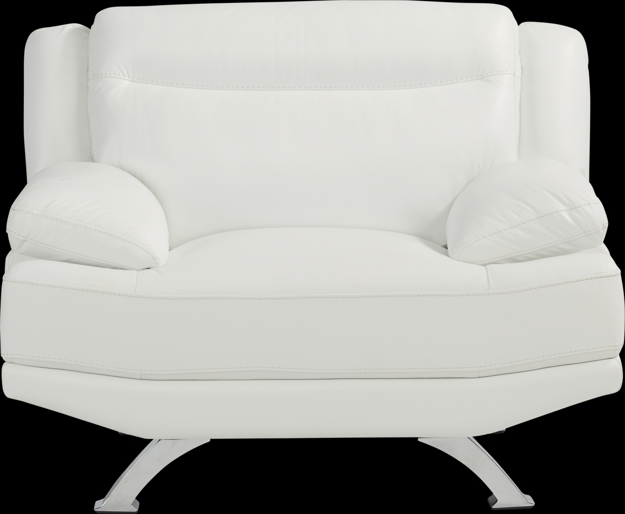Zamora White Leather 6 Pc Living Room - Thumbnail - Image 7