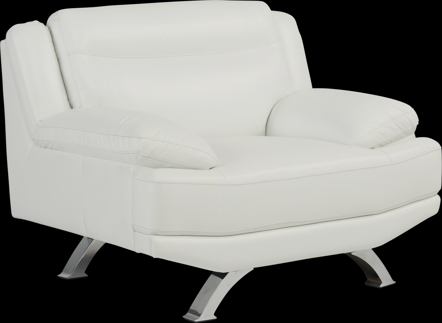 Zamora White Leather 6 Pc Living Room - Thumbnail - Image 6