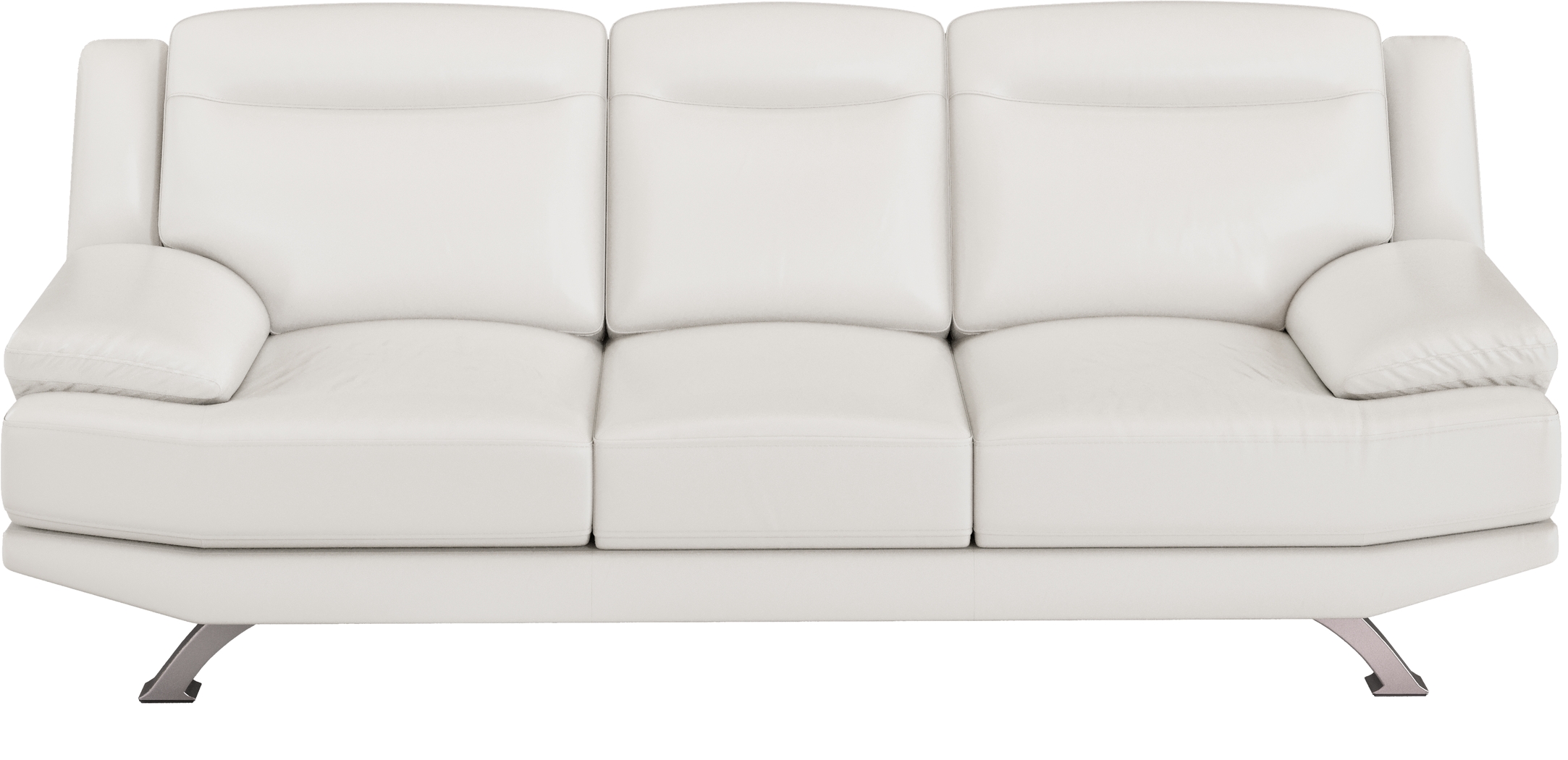 Zamora White Leather Sofa - Thumbnail - Image 1