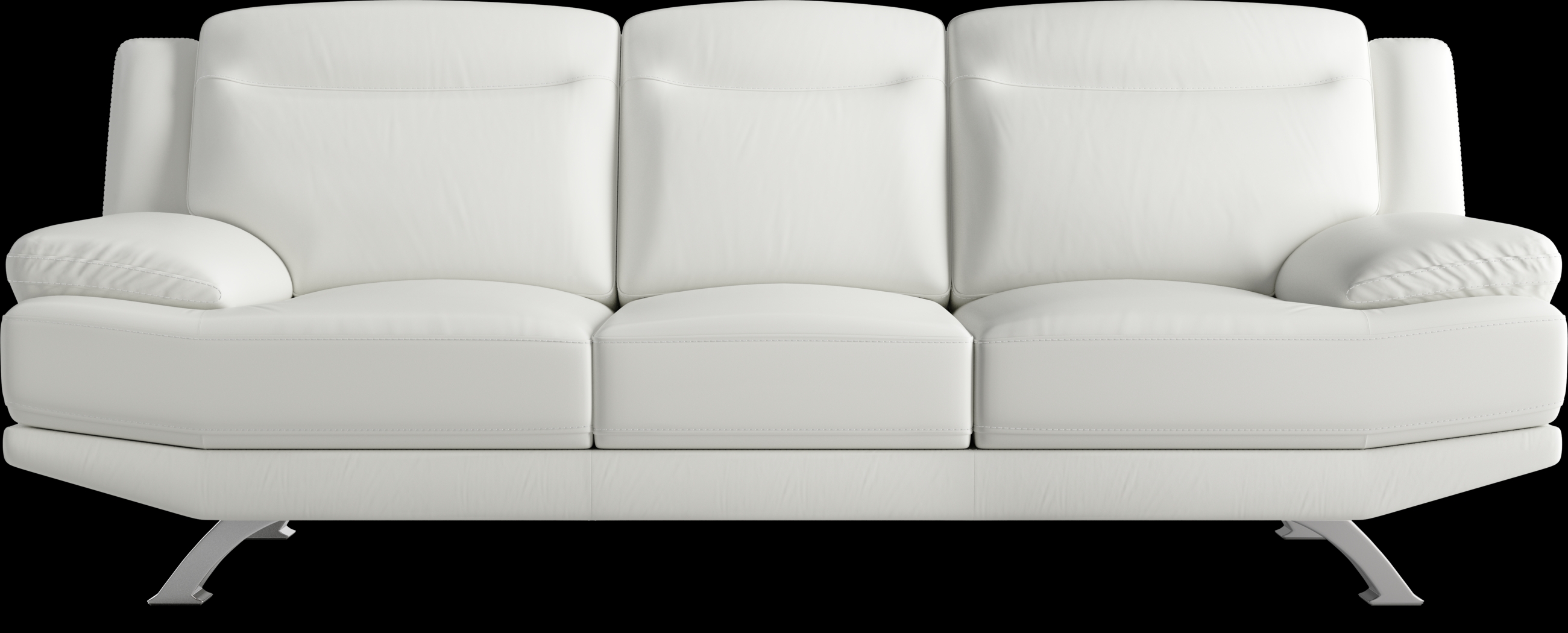 Zamora White Leather 5 Pc Living Room - Thumbnail - Image 2