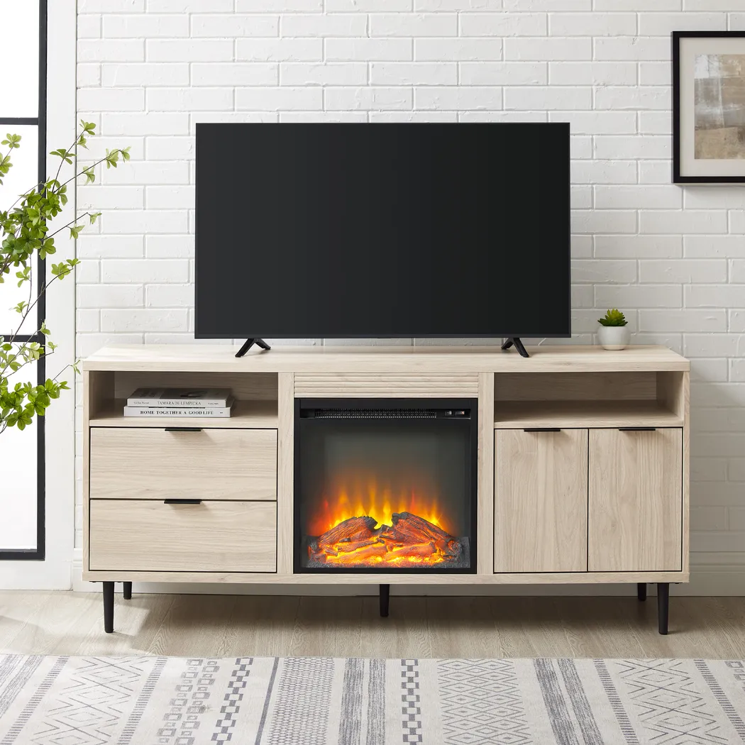 Sofley Birch 60 in. Console With Electric Fireplace - Thumbnail - Image 5