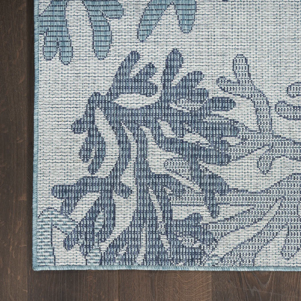Soft Tide Teal 9' x 12' Indoor/Outdoor Rug - Thumbnail - Image 2