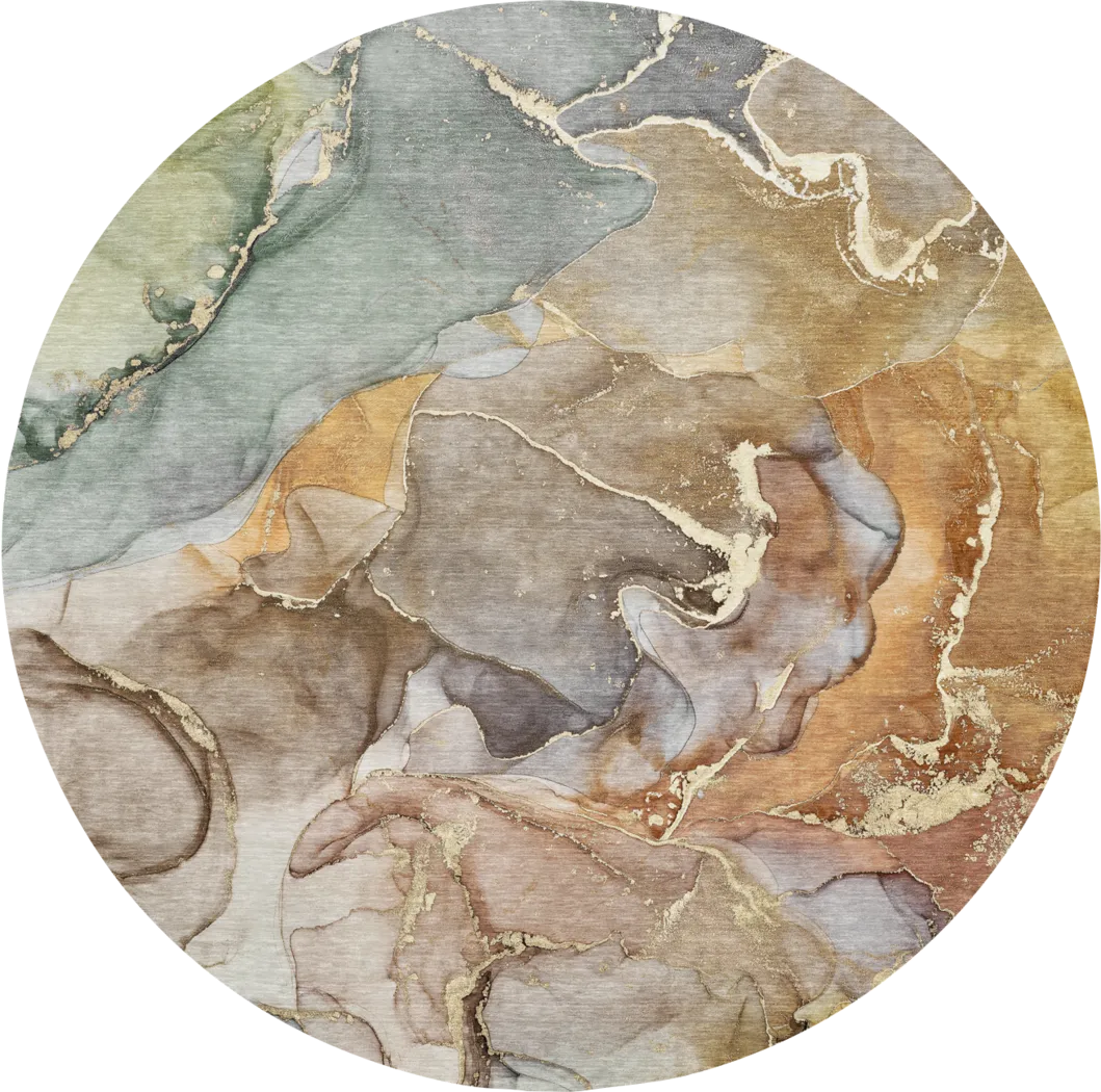 Softy San Fran Multi 8' Round Rug - Thumbnail - Image 1