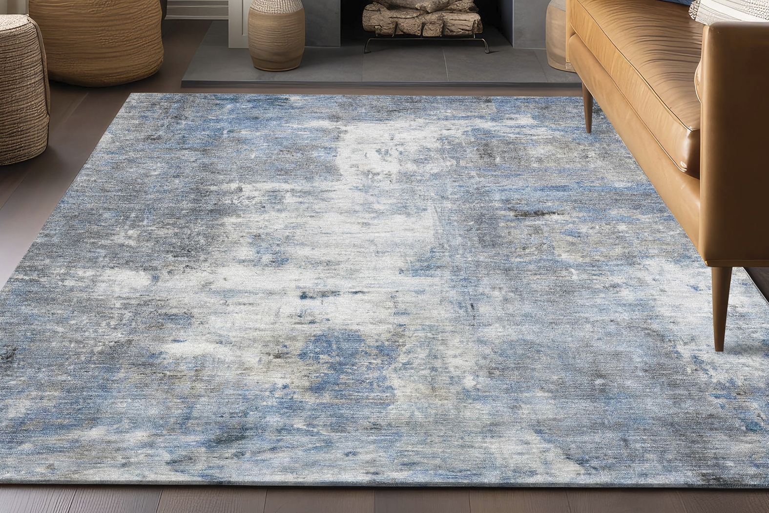 Softy Seaside Blue 8' x 10' Rug - Thumbnail - Image 3