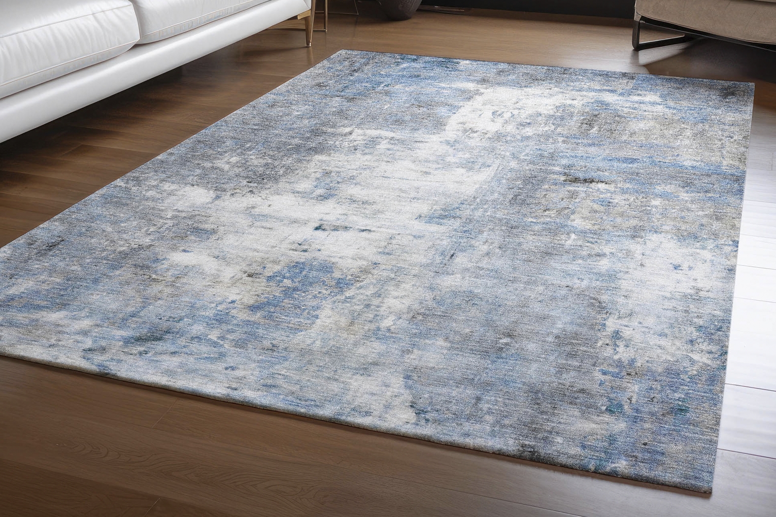Softy Seaside Blue 9' x 12' Rug - Thumbnail - Image 4