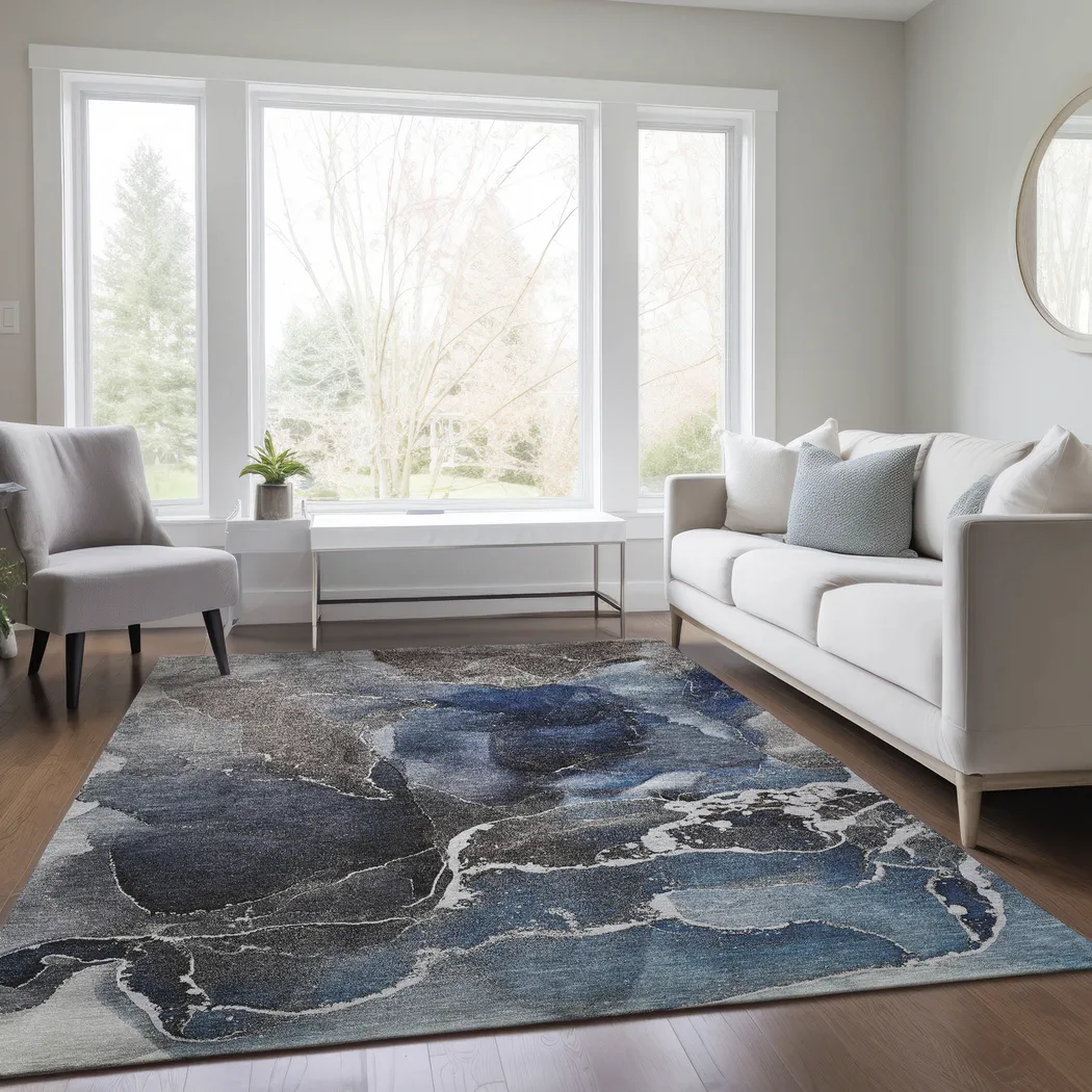 Softy Shangri La-Blue 9' x 12' Rug - Thumbnail - Image 2