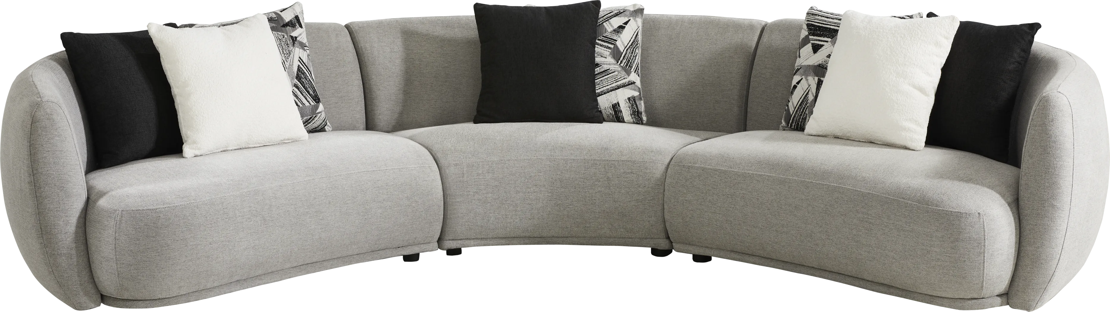 Soho Avenue Gray 3 Pc Sectional - Thumbnail - Image 1