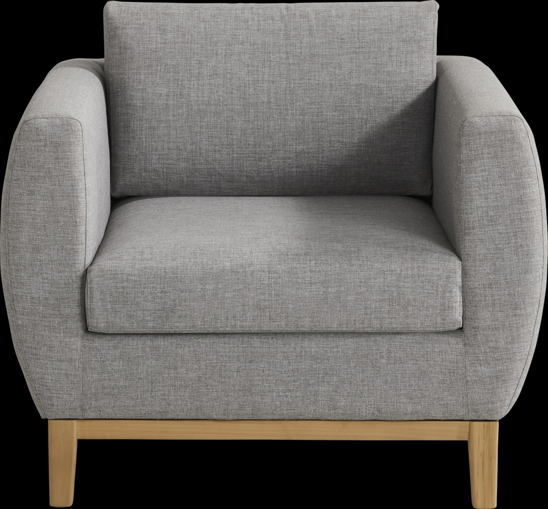 Soho Gray Outdoor Club Chair with Gray Cushions - Thumbnail - Image 3