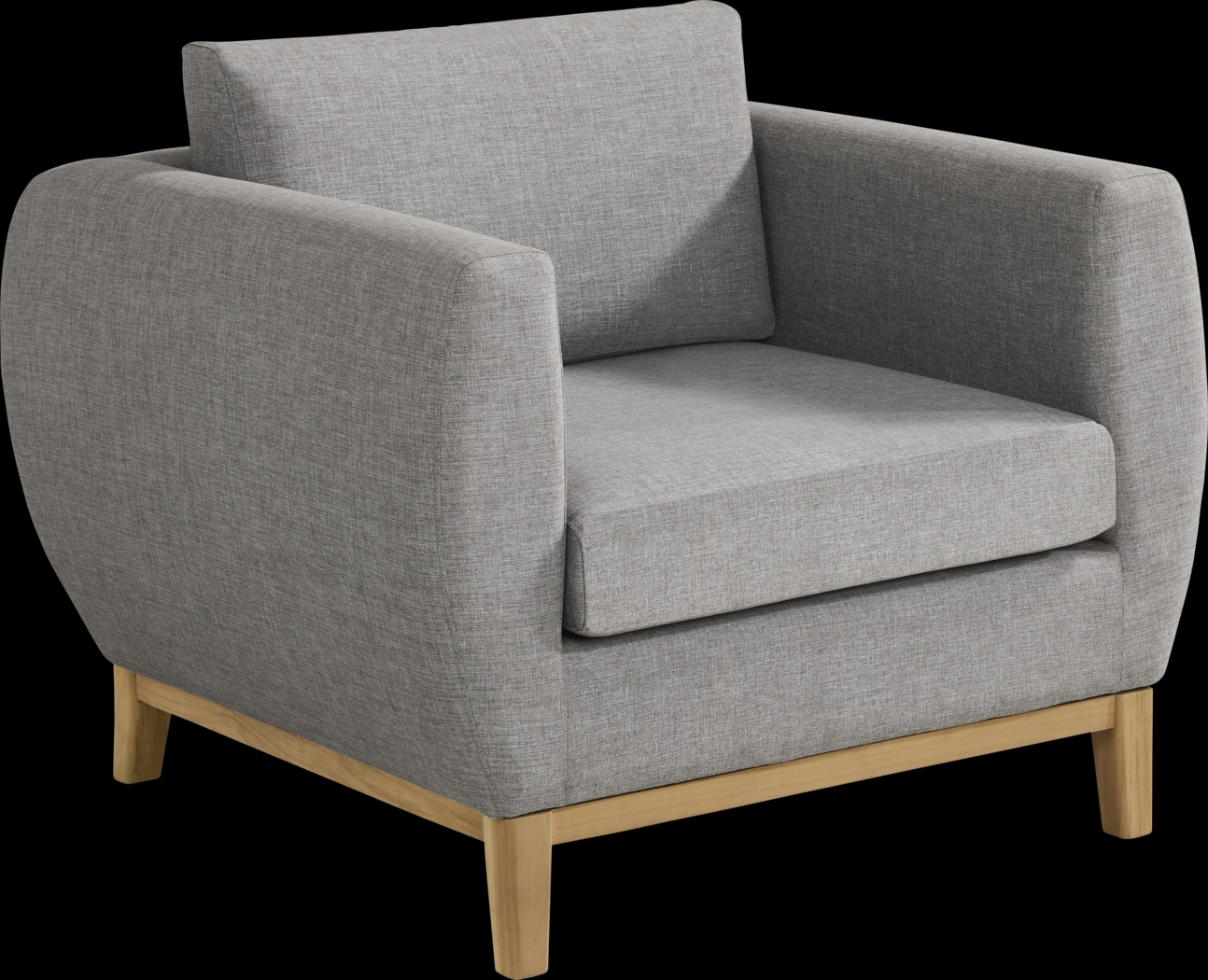 Soho Gray Outdoor Club Chair with Gray Cushions - Thumbnail - Image 1