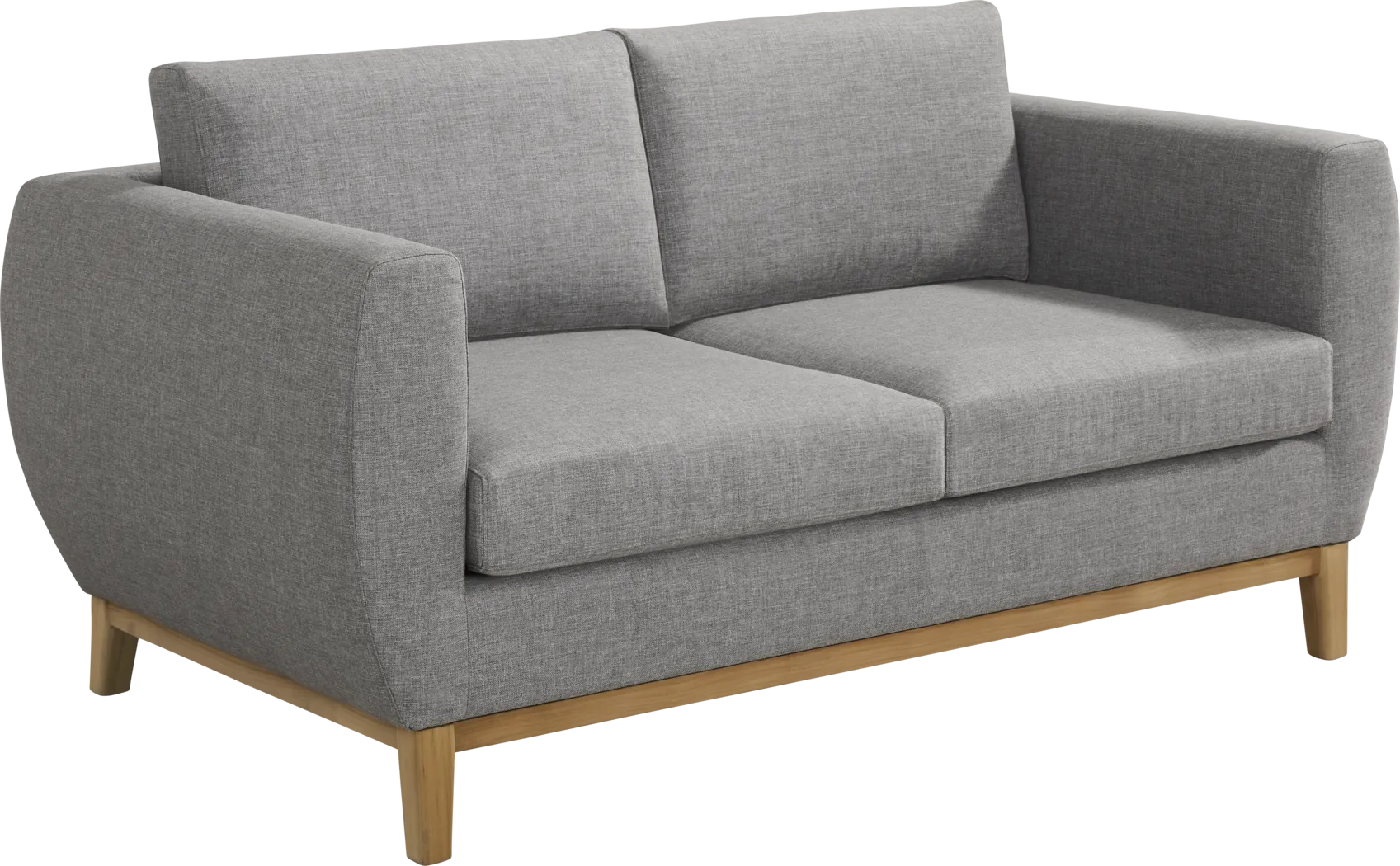 Soho Gray Outdoor Loveseat with Gray Cushions - Thumbnail - Image 2