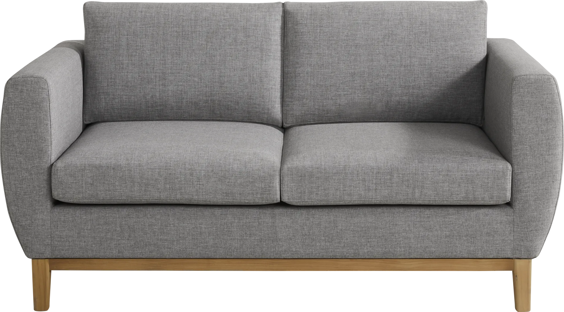 Soho Gray Outdoor Loveseat with Gray Cushions - Thumbnail - Image 1