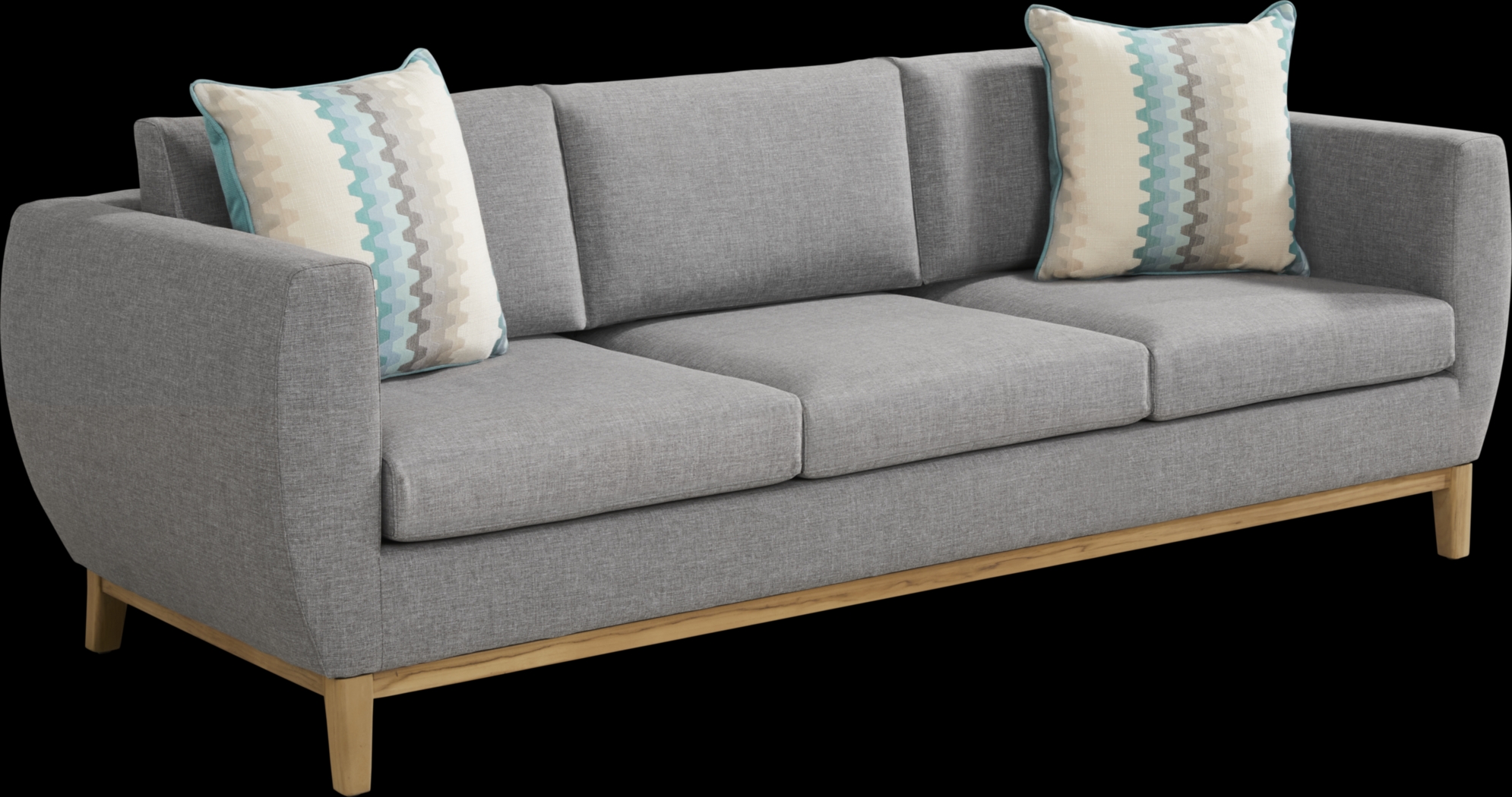 Soho Gray Outdoor Sofa with Gray Cushions - Thumbnail - Image 1