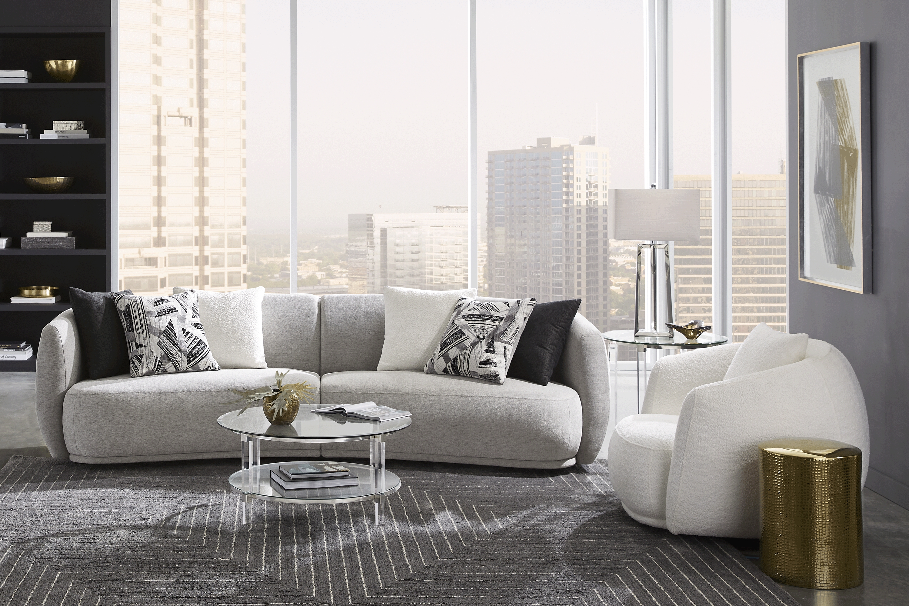 Soho Heights Gray 2 Pc Sectional - Thumbnail - Image 2