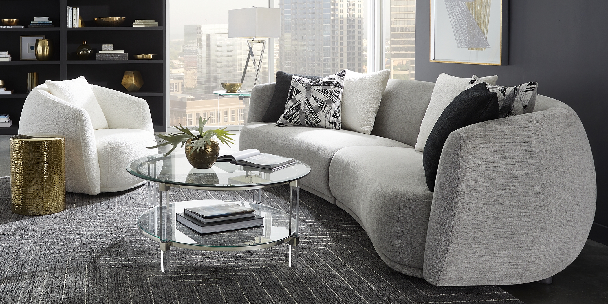 Soho Heights Gray 2 Pc Sectional - Thumbnail - Image 3