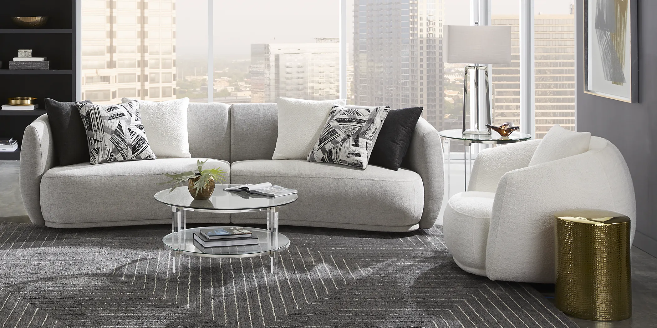 Soho Heights Gray 2 Pc Sectional - Thumbnail - Image 2