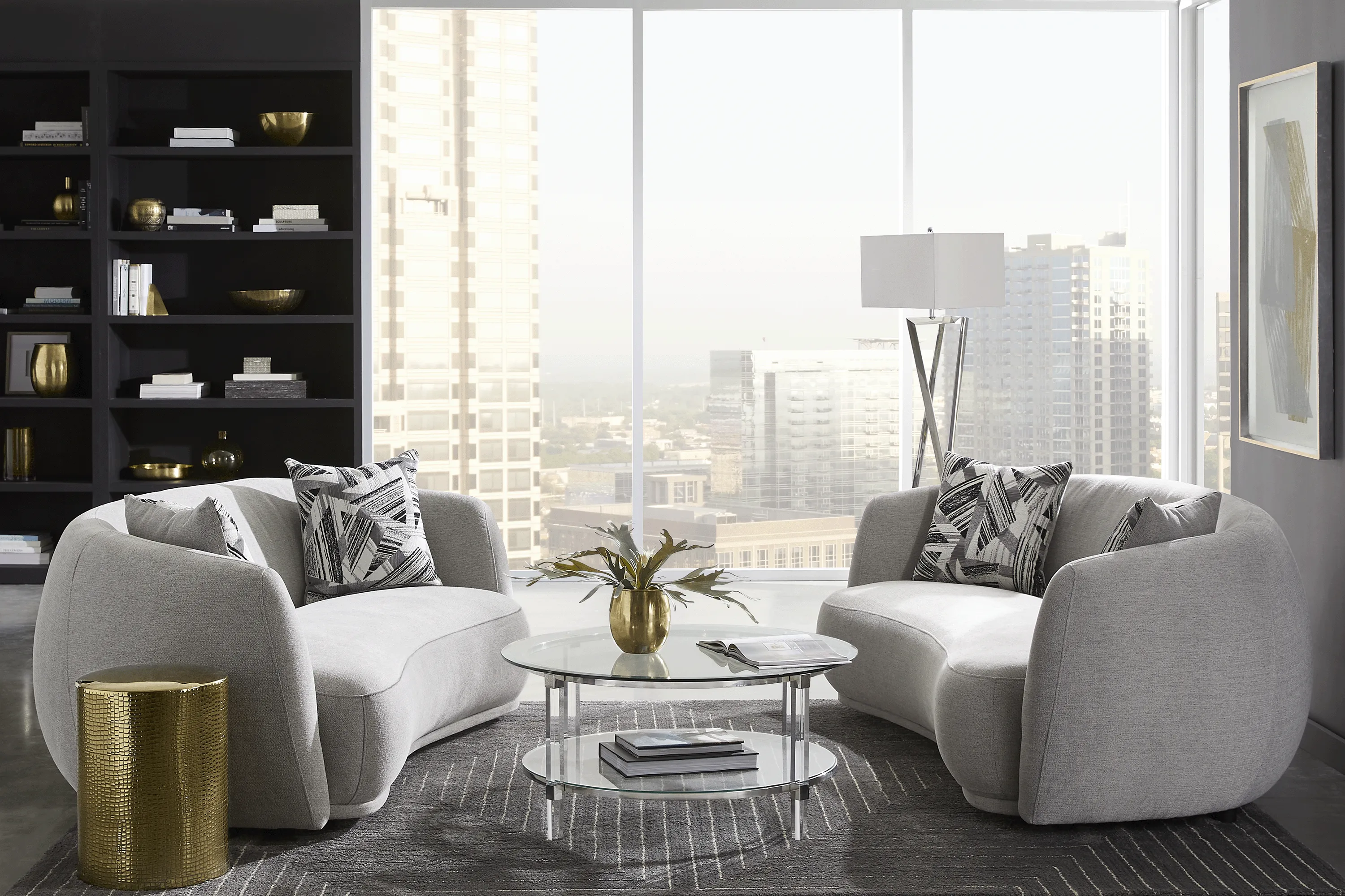 Soho Heights Gray 3 Pc Living Room - Thumbnail - Image 1