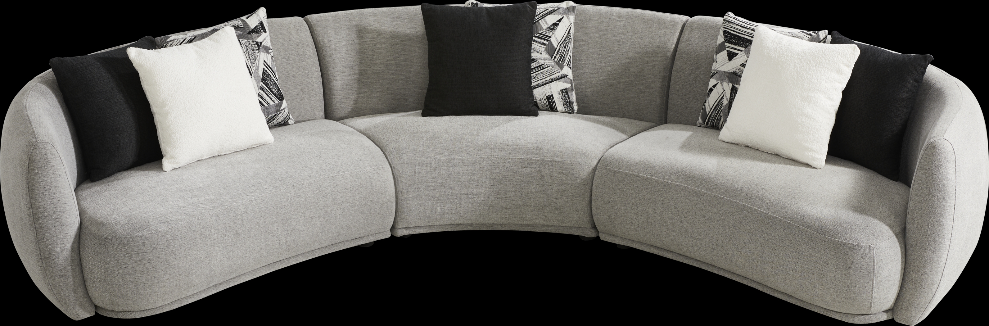 Soho Heights Gray 3 Pc Sectional - Thumbnail - Image 1