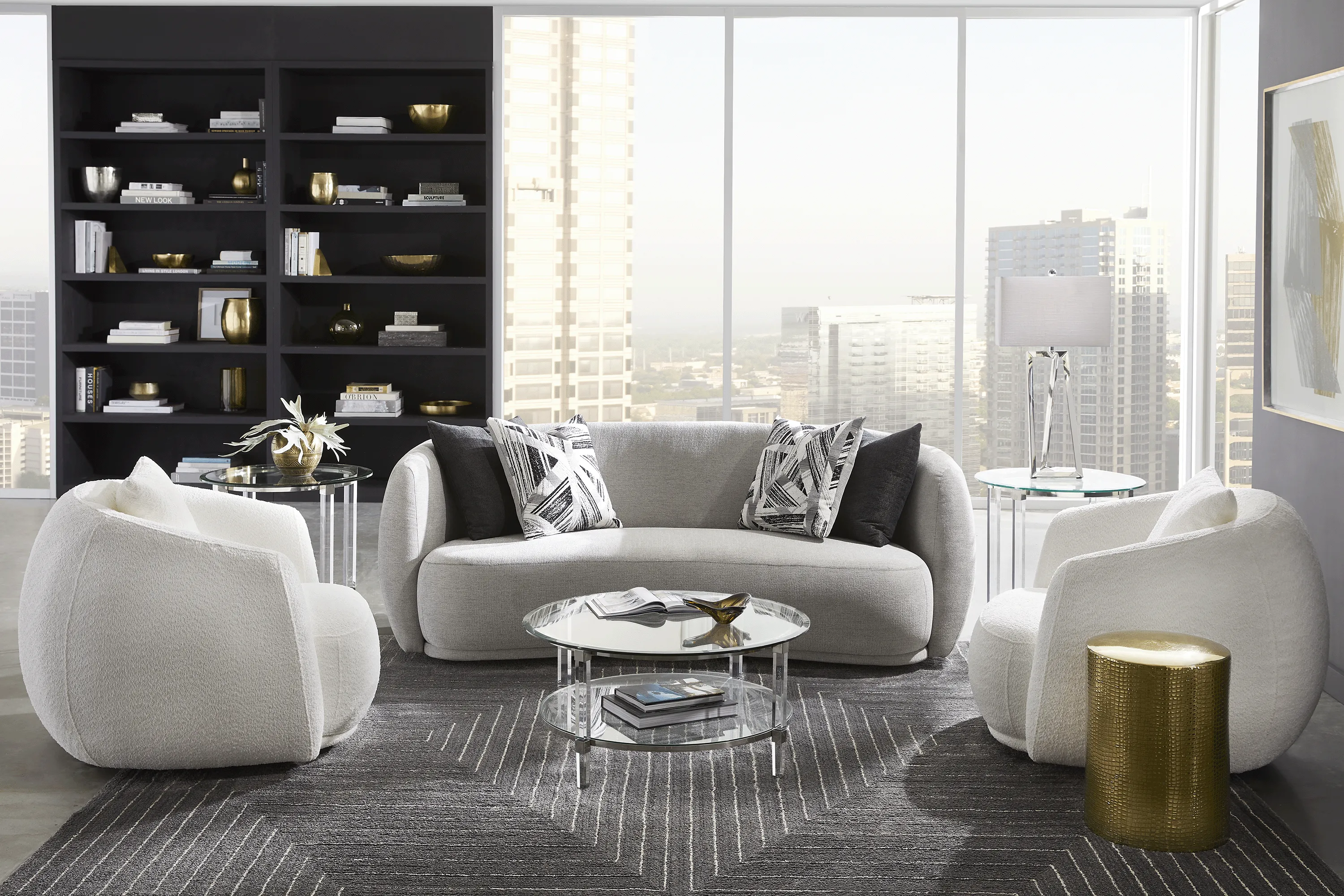Soho Heights Gray 6 Pc Living Room - Thumbnail - Image 1