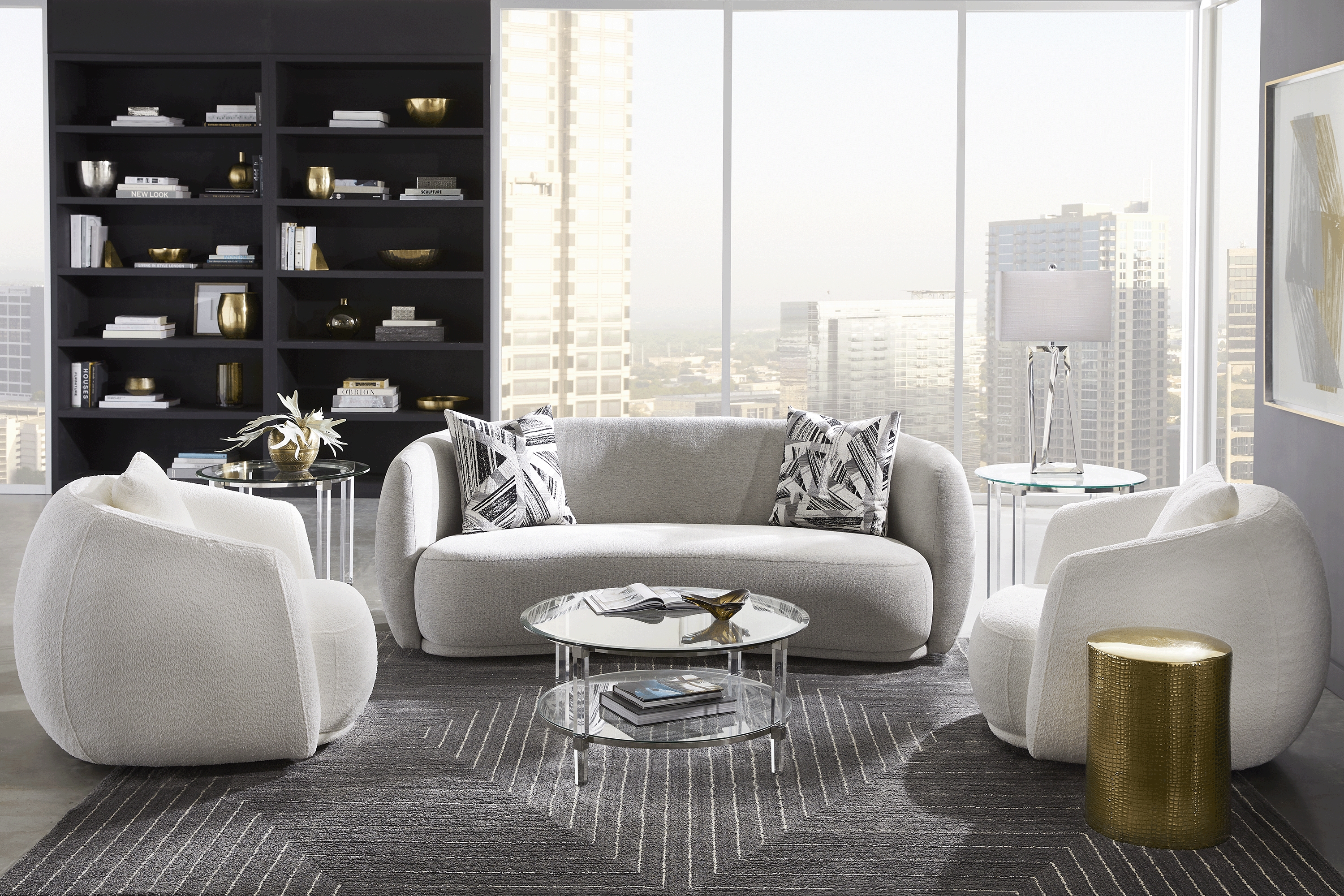 Soho Heights Gray Sofa - Thumbnail - Image 2