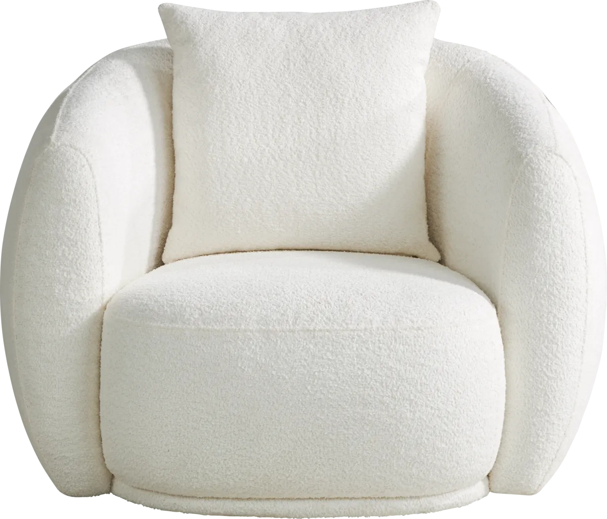 Soho Avenue White Swivel Chair - Thumbnail - Image 2