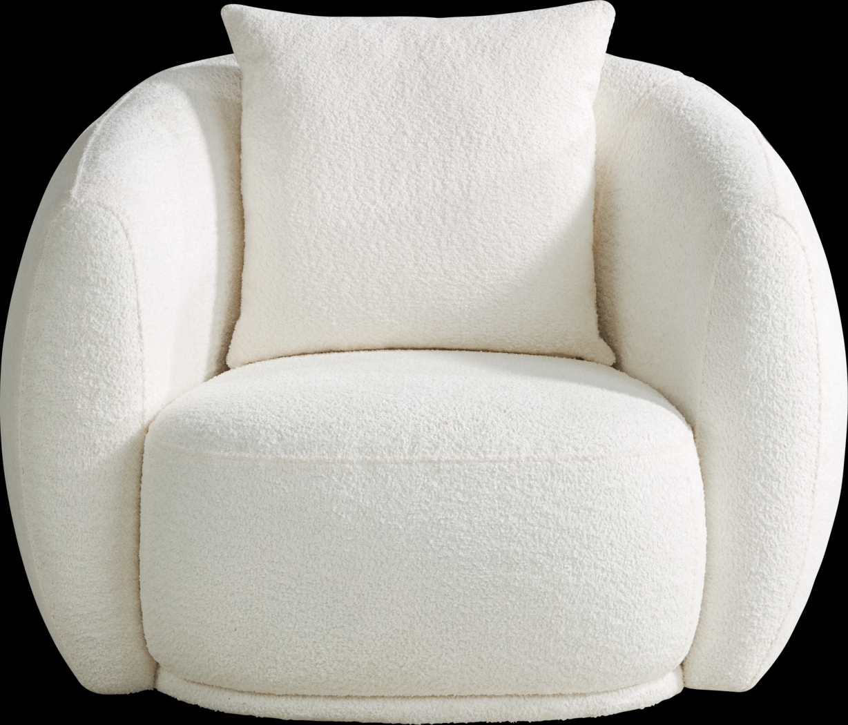Soho Heights Ivory Swivel Chair - Thumbnail - Image 2