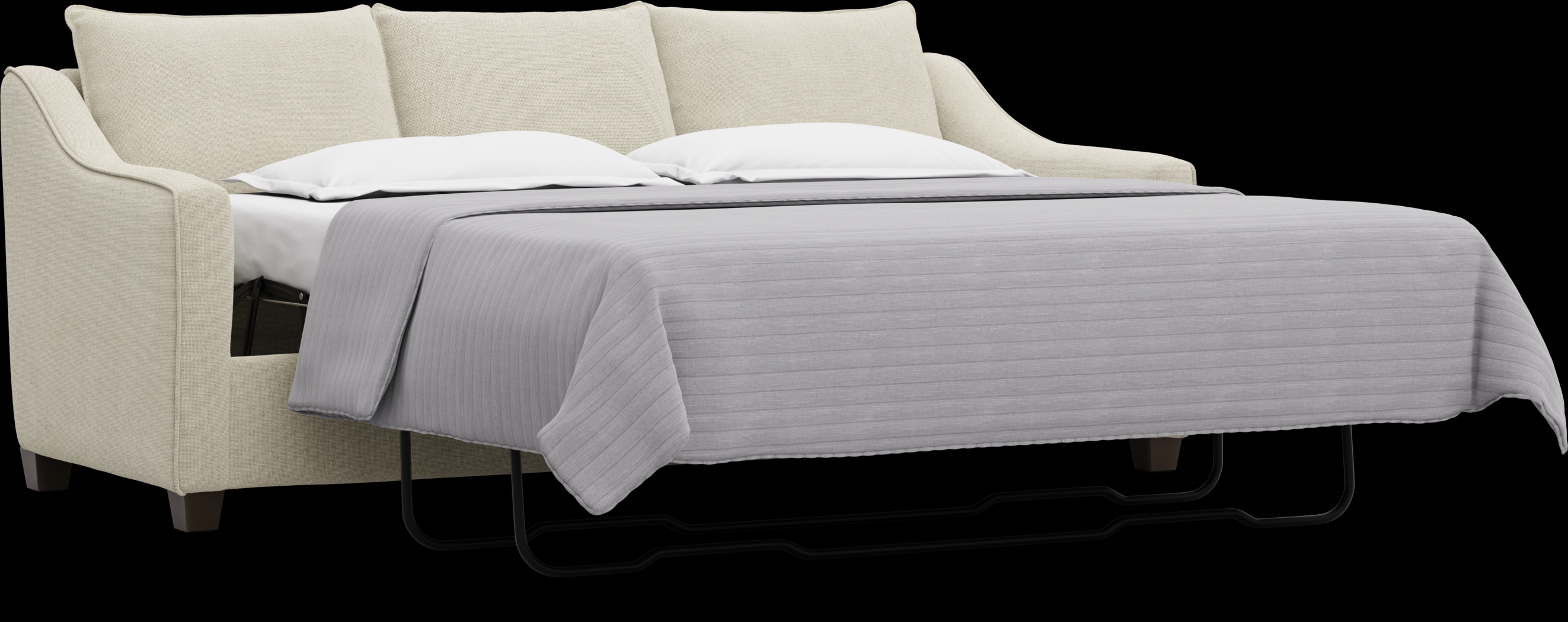 Soho Place Beige 6 Pc Living Room with Gel Foam Sleeper Chaise Sofa - Thumbnail - Image 3