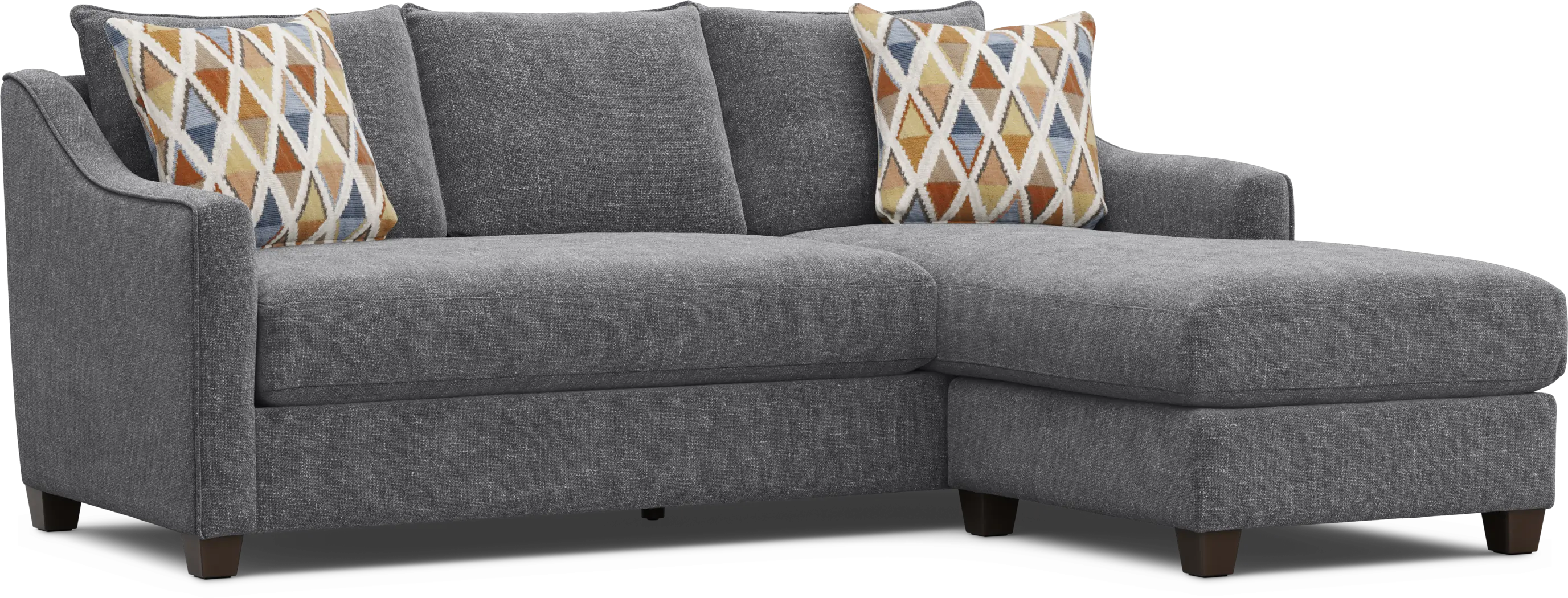 Soho Place Gray 6 Pc Living Room with Sleeper Chaise Sofa - Thumbnail - Image 2