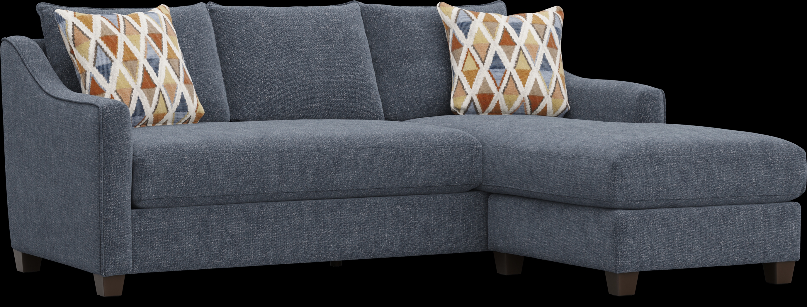 Soho Place Navy 5 Pc Living Room with Gel Foam Sleeper Chaise Sofa - Thumbnail - Image 2