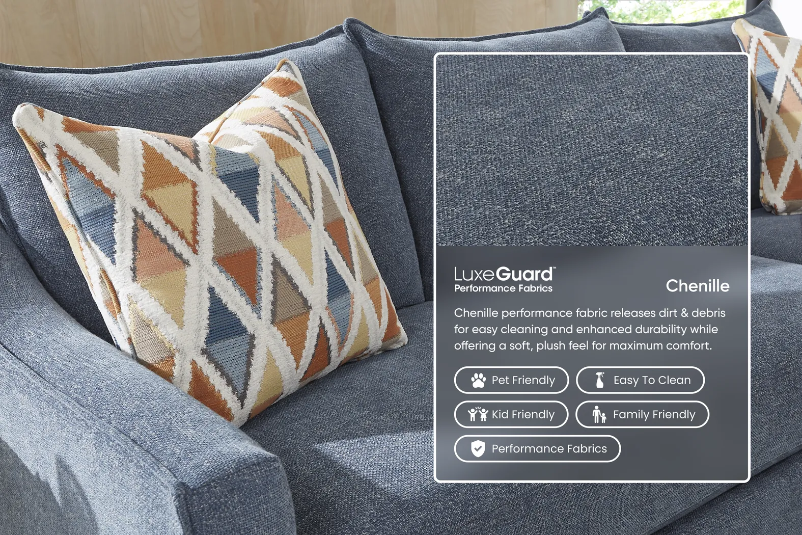 Soho Place Navy Swivel Chair - Thumbnail - Image 2