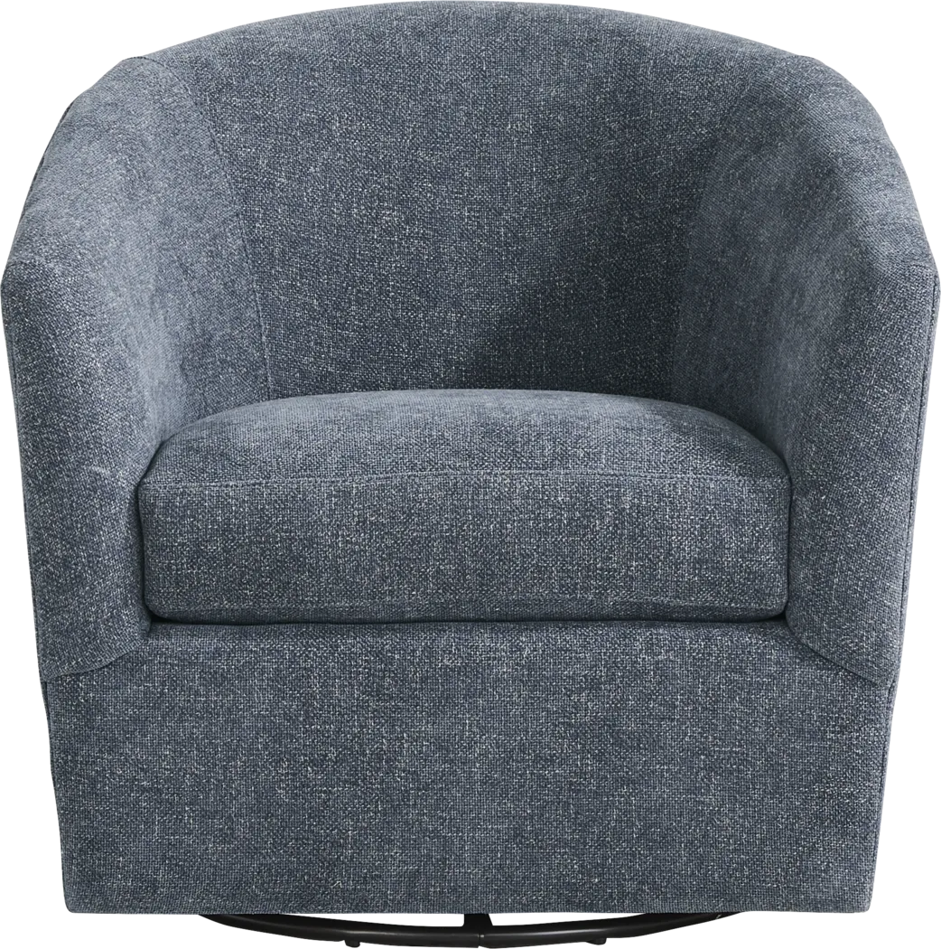 Soho Place Navy Swivel Chair - Thumbnail - Image 3