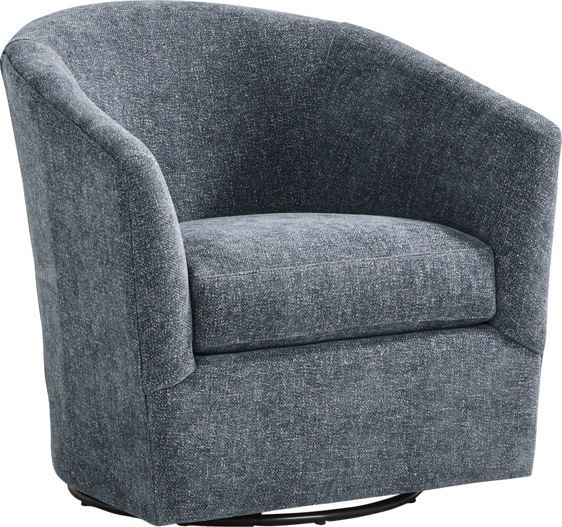 Soho Place Navy Swivel Chair - Thumbnail - Image 1