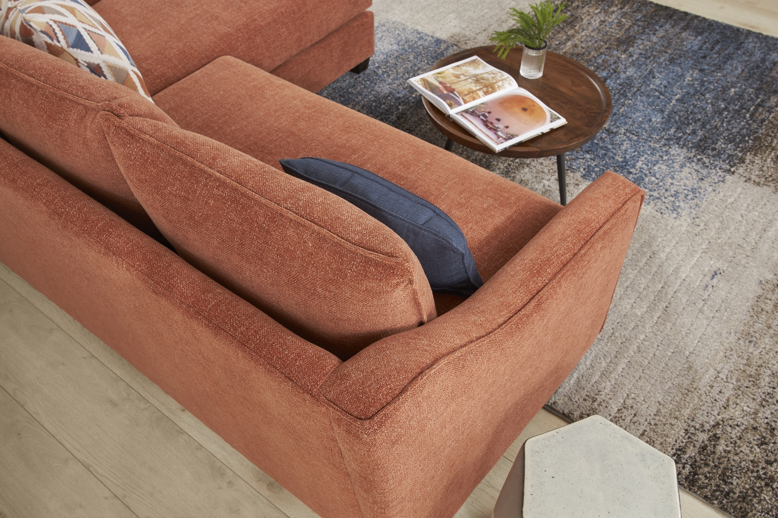 Soho Place Russet 6 Pc Living Room with Gel Foam Sleeper Chaise Sofa - Thumbnail - Image 6