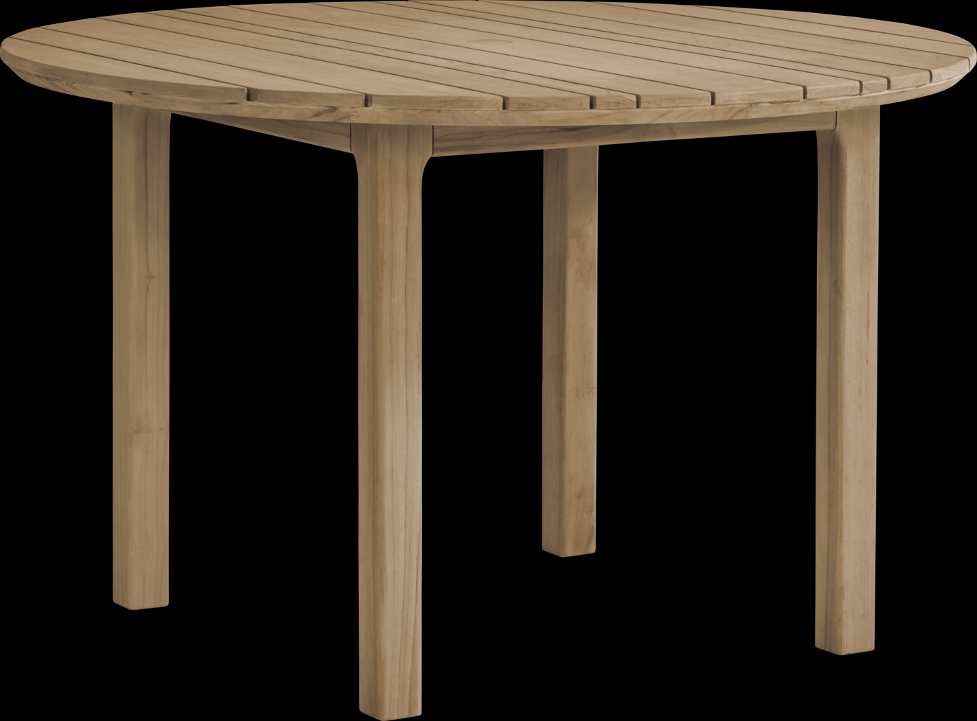 Soho Teak 48 in. Round Outdoor Dining Table - Thumbnail - Image 1