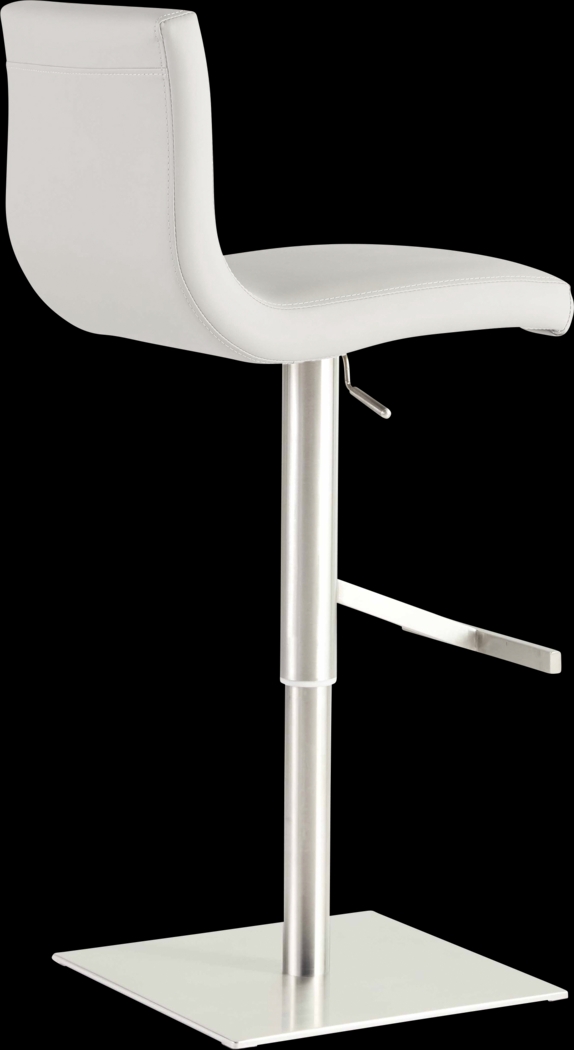 Soileau White Adjustable Stool - Thumbnail - Image 3