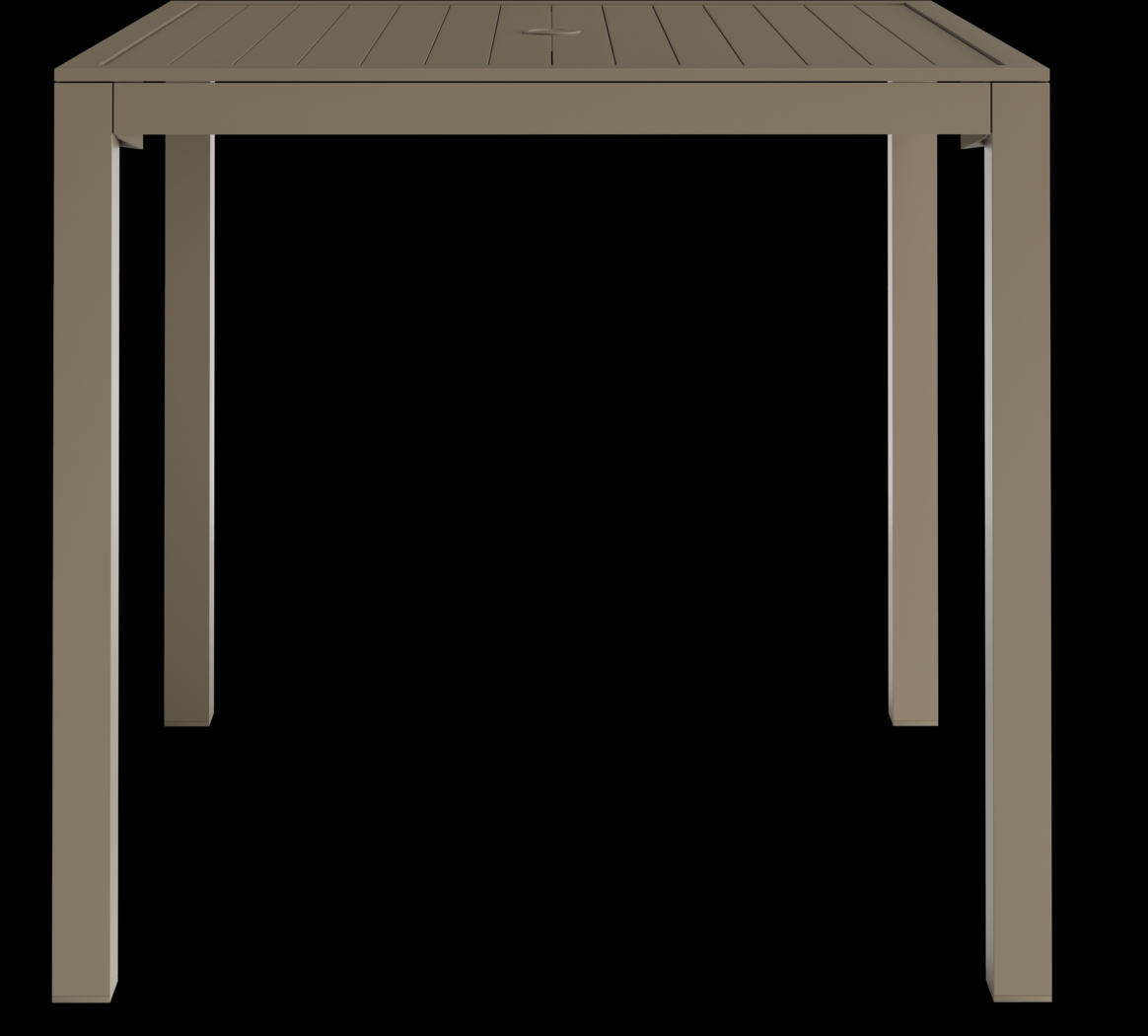 Solana Taupe 38 in. Square Balcony Outdoor Dining Table - Thumbnail - Image 2