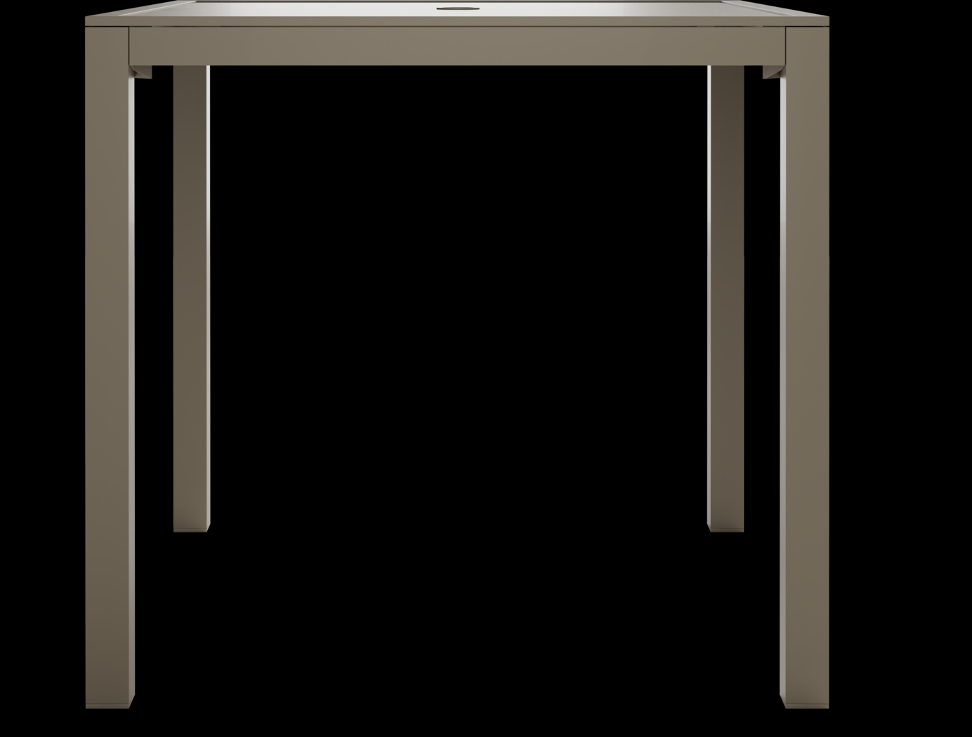 Solana Taupe 38 in. Square Balcony Outdoor Dining Table - Thumbnail - Image 3