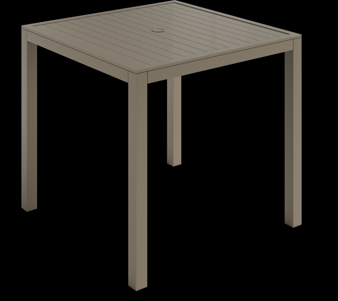 Solana Taupe 38 in. Square Balcony Outdoor Dining Table - Thumbnail - Image 1