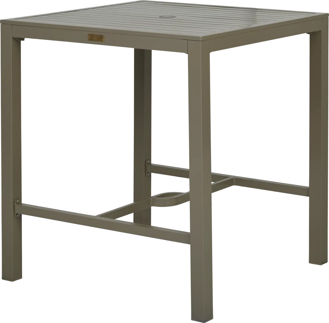 Solana Taupe 38 in. Square Bar Height Outdoor Dining Table - Thumbnail - Image 1