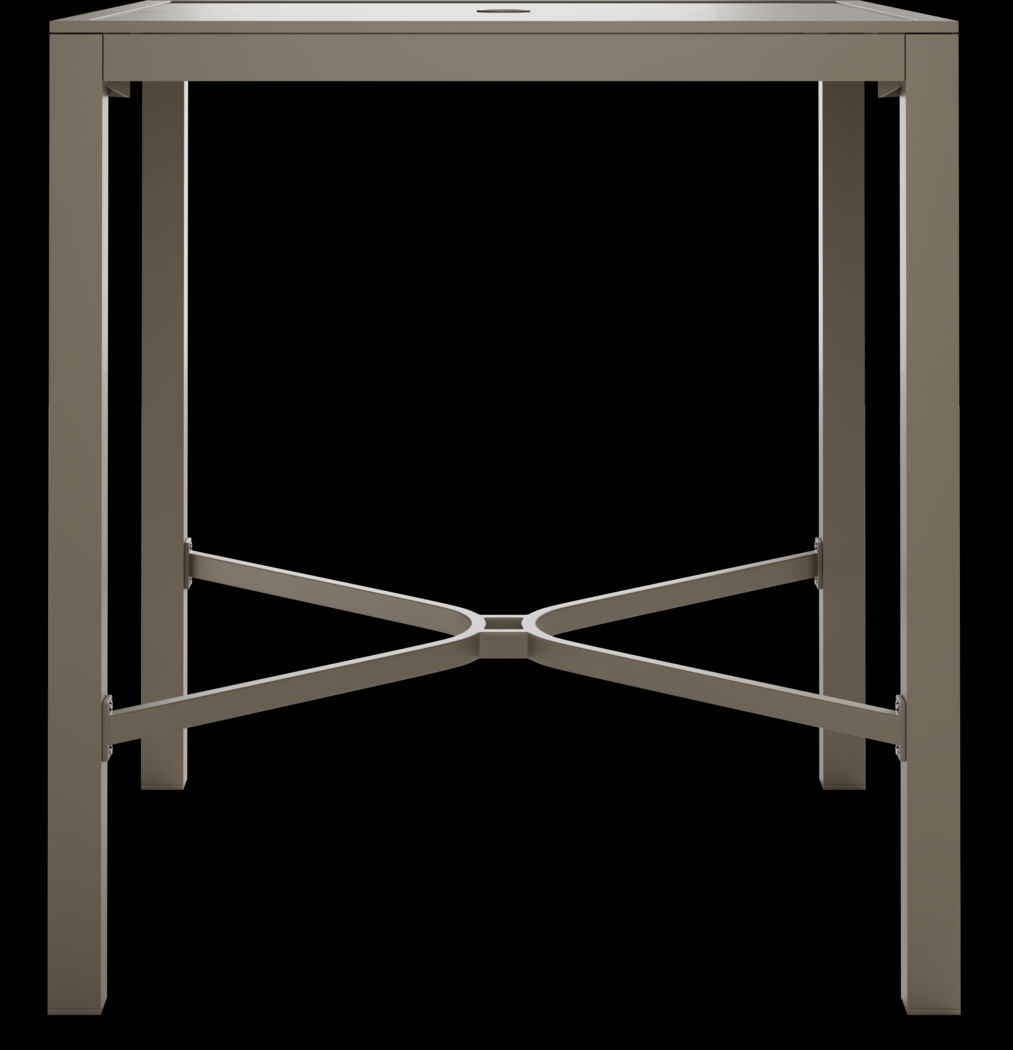 Solana Taupe 38 in. Square Bar Height Outdoor Dining Table - Thumbnail - Image 3