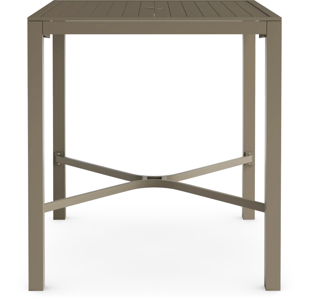 Solana Taupe 38 in. Square Bar Height Outdoor Dining Table - Thumbnail - Image 3