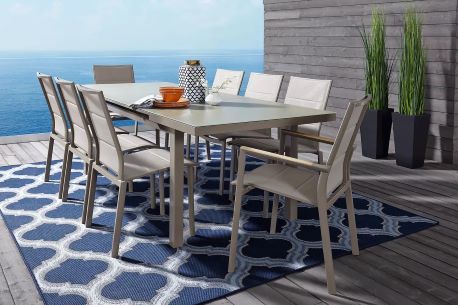 black outdoor patio set 
